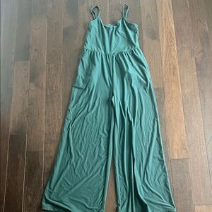 Threads 4 Thought Sleeveless Wide-Leg Jumpsuit in Teal